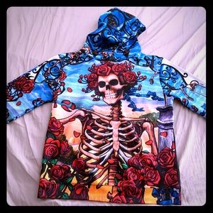 Grateful Dead Skeleton and Roses pullover hoodie
